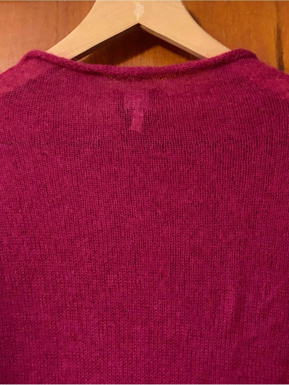 Eileen Fisher Kid Mohair Boxy Sweater Roll Neck Berry Red - Picture 8 of 12